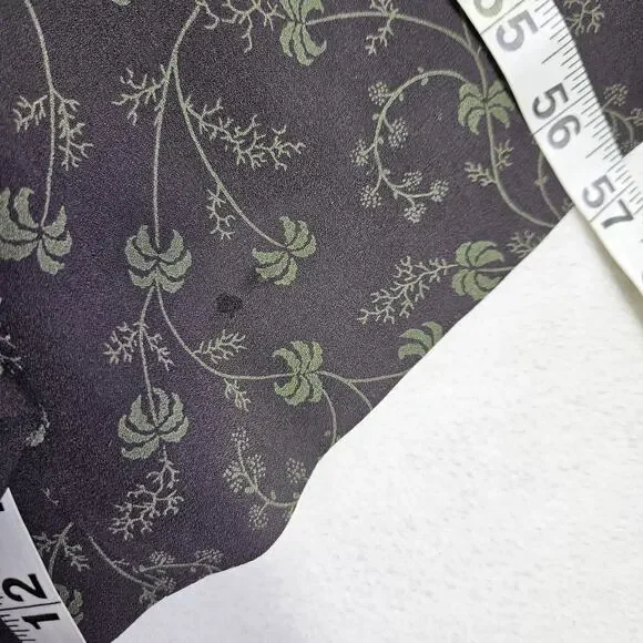 Sundance Womens 10 Silk Floral Maxi Dress Retro Botanical Palm Tree Belted Green - Picture 14 of 16